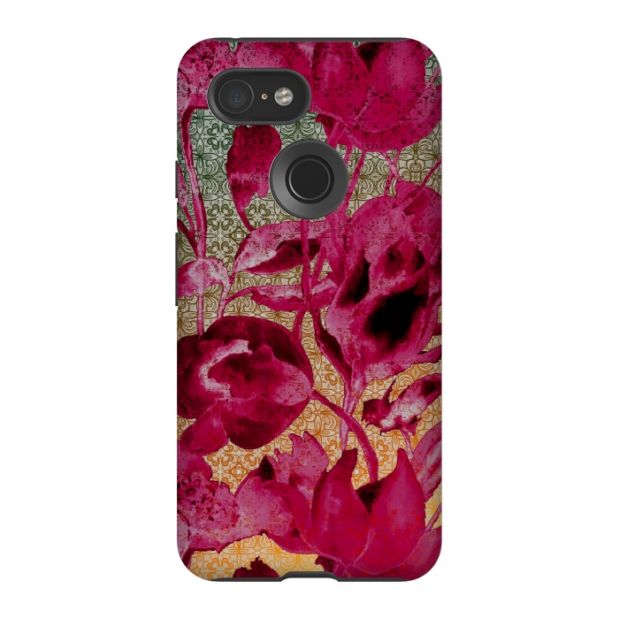 Pixel 3 StrongFit Lacey floral by Kashmira Baheti