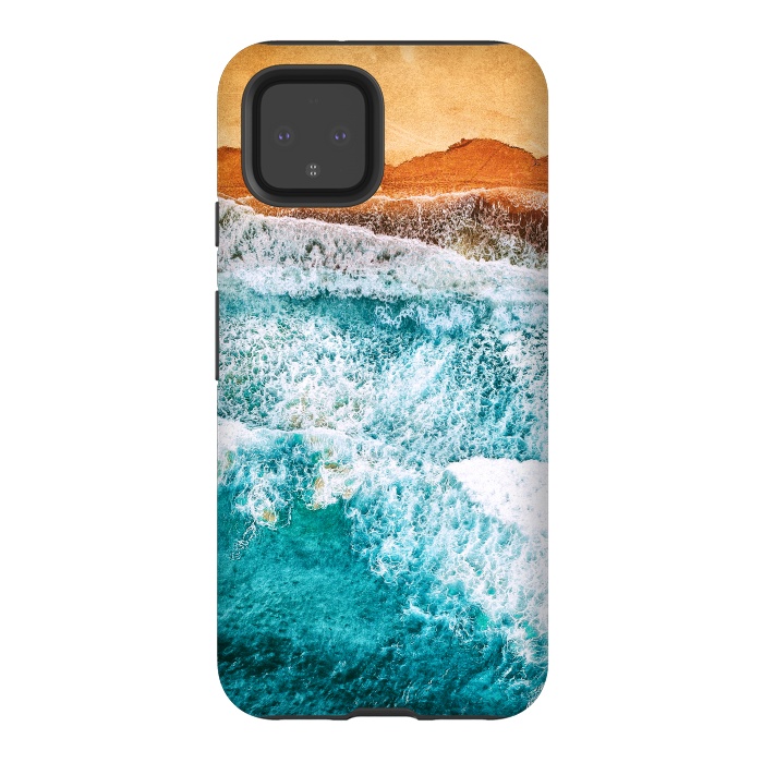 Pixel 4 StrongFit Tropical VI - Beach Waves II by Art Design Works