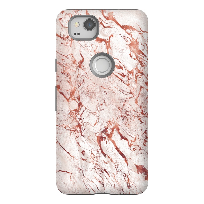 Pixel 2 StrongFit ROSE GOLD MARBLE by Art Design Works