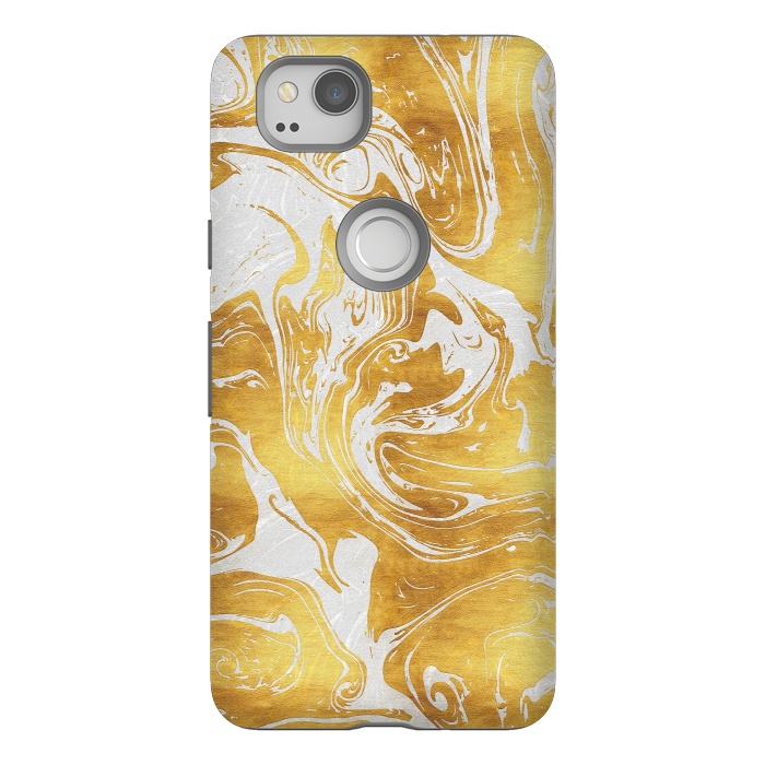 Pixel 2 StrongFit White Dragon Marble by Art Design Works