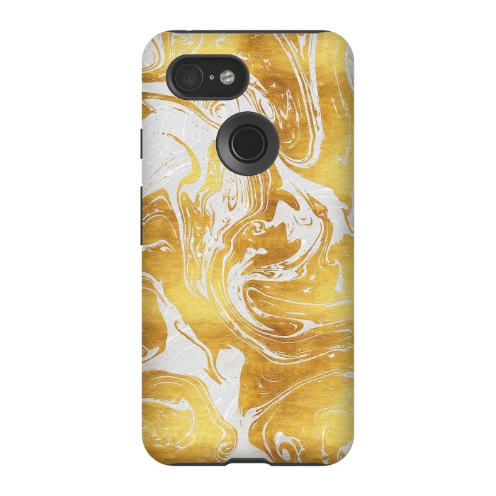 Pixel 3 StrongFit White Dragon Marble by Art Design Works
