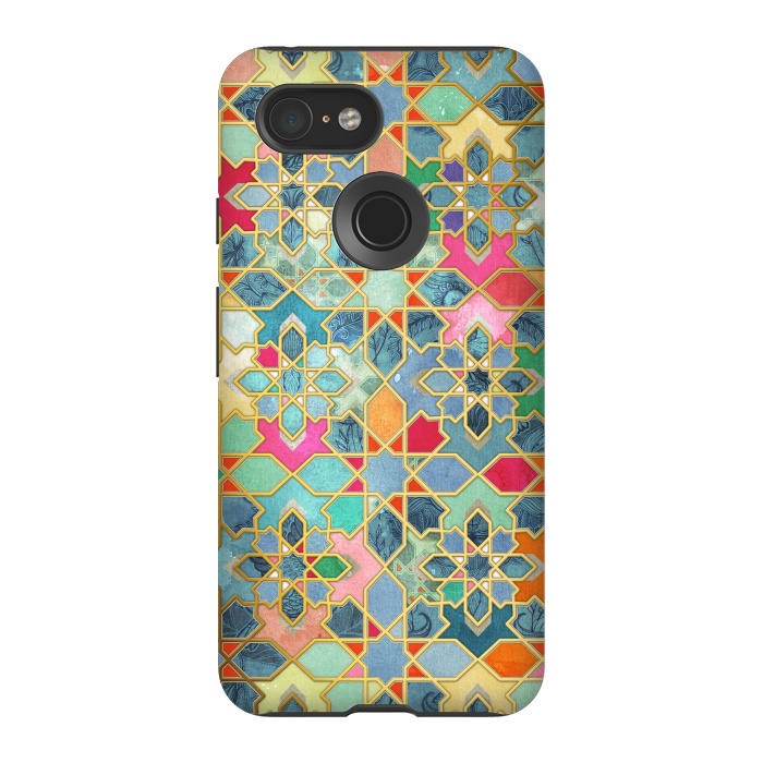 Pixel 3 StrongFit Gilt & Glory - Colorful Moroccan Mosaic by Micklyn Le Feuvre