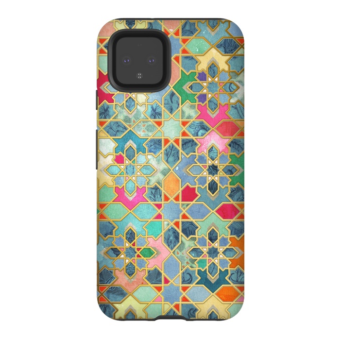 Pixel 4 StrongFit Gilt & Glory - Colorful Moroccan Mosaic by Micklyn Le Feuvre