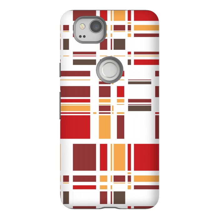 Pixel 2 StrongFit Fourth Dimension Red Plaid by Majoih