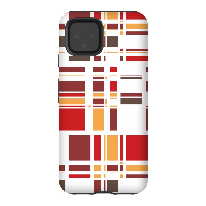 Pixel 4 StrongFit Fourth Dimension Red Plaid by Majoih