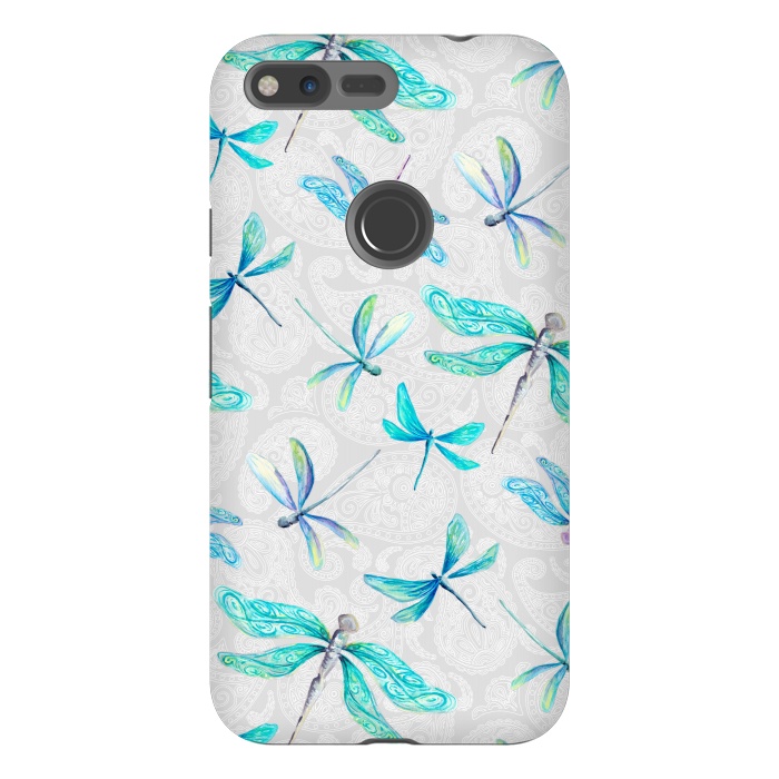 Pixel XL StrongFit Dragonflies on Paisley by gingerlique