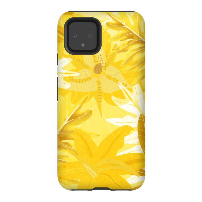 Pixel 4 StrongFit My Sunny Gold Aloha Jungle by  Utart