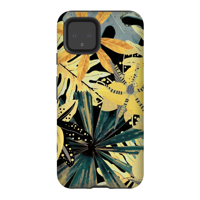 Pixel 4 StrongFit Abstract Foliage Aloha Jungle  by  Utart