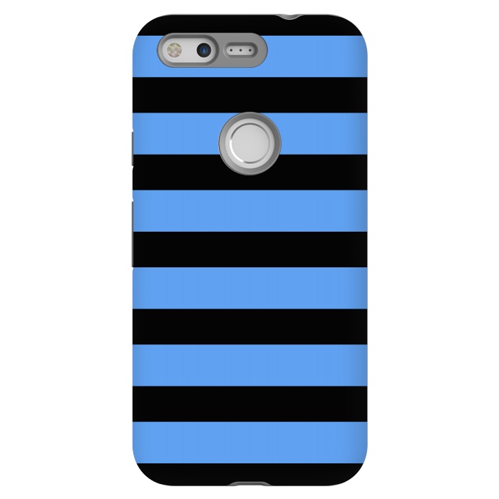Pixel StrongFit blue black stripes by Vincent Patrick Trinidad