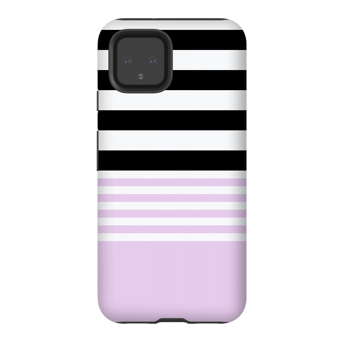 Pixel 4 StrongFit pink black stripes by Vincent Patrick Trinidad