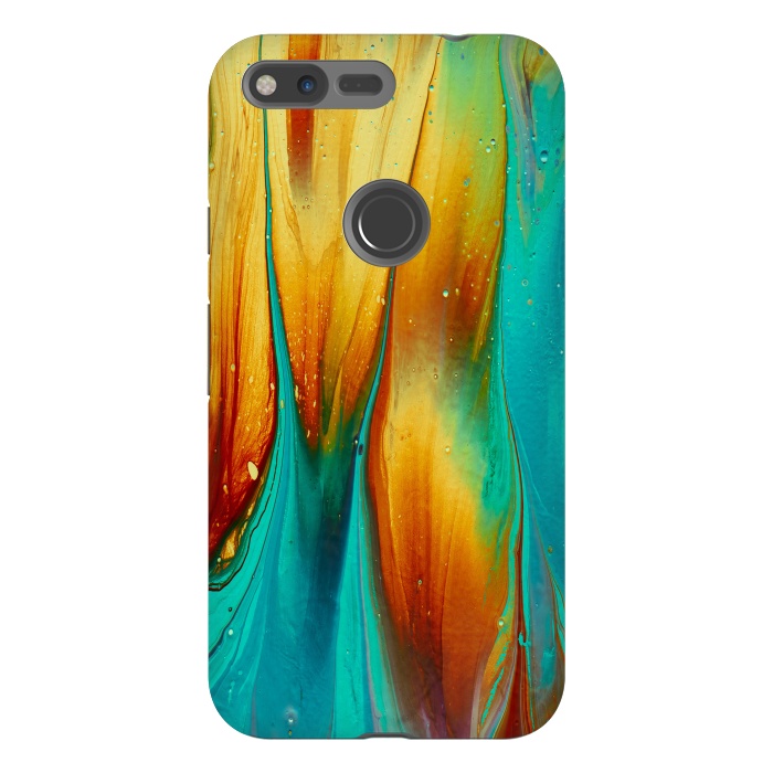 Pixel XL StrongFit Colorful Ink Marble by  Utart
