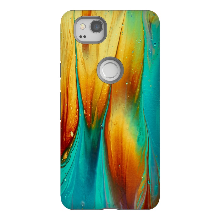 Pixel 2 StrongFit Colorful Ink Marble by  Utart