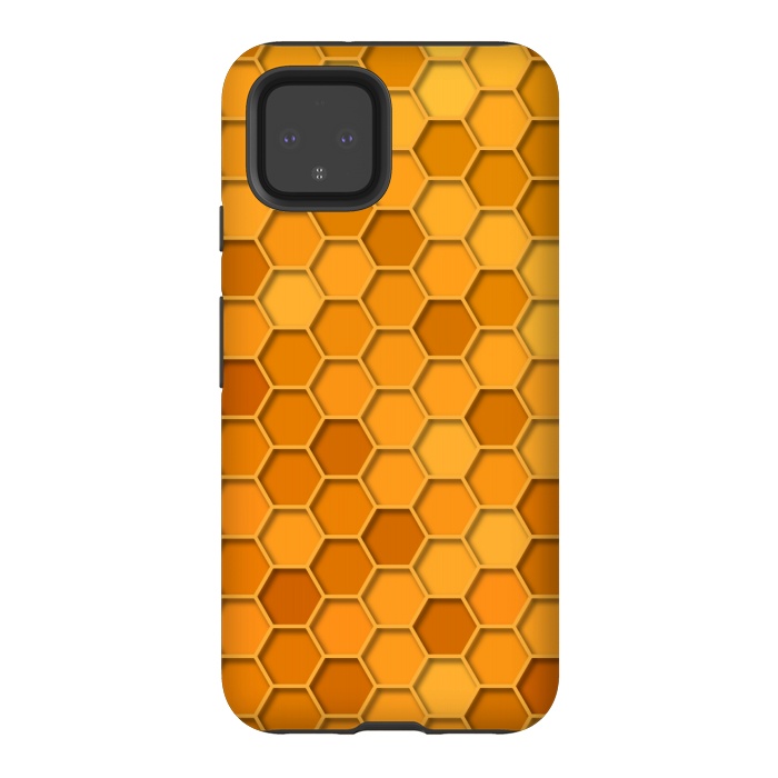 Pixel 4 StrongFit Hexagonal Honeycomb Pattern by Quirk It Up