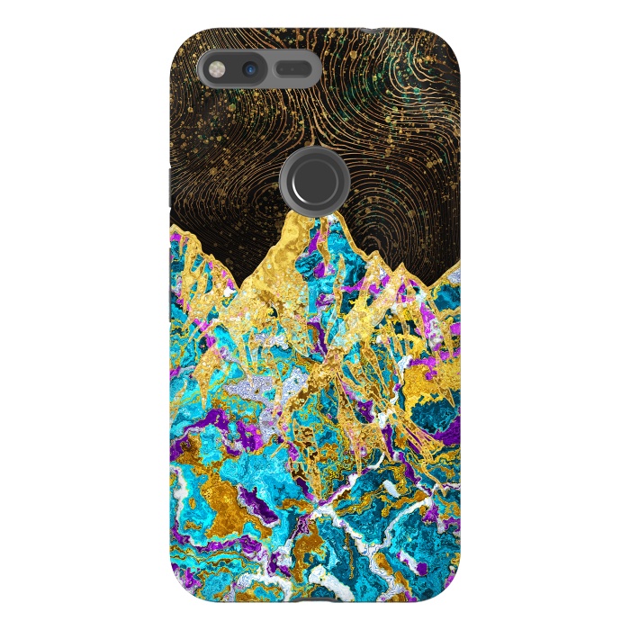 Pixel XL StrongFit Digital Painting - Mountain Illustration I by Art Design Works