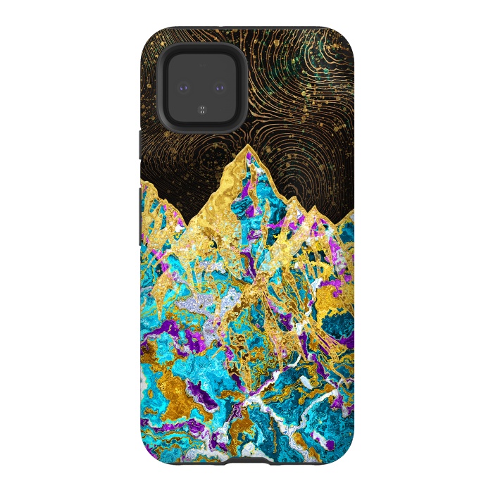 Pixel 4 StrongFit Digital Painting - Mountain Illustration I by Art Design Works