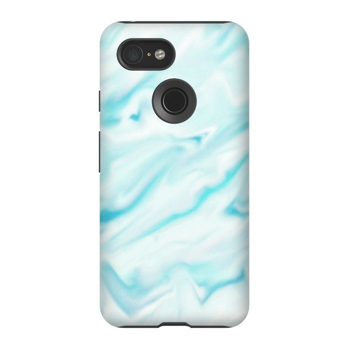 Pixel 3 StrongFit Mint blue abstract paint by Jms