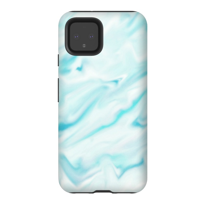 Pixel 4 StrongFit Mint blue abstract paint by Jms