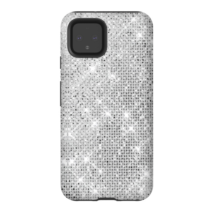 Pixel 4 StrongFit Silver Glitter by Alemi