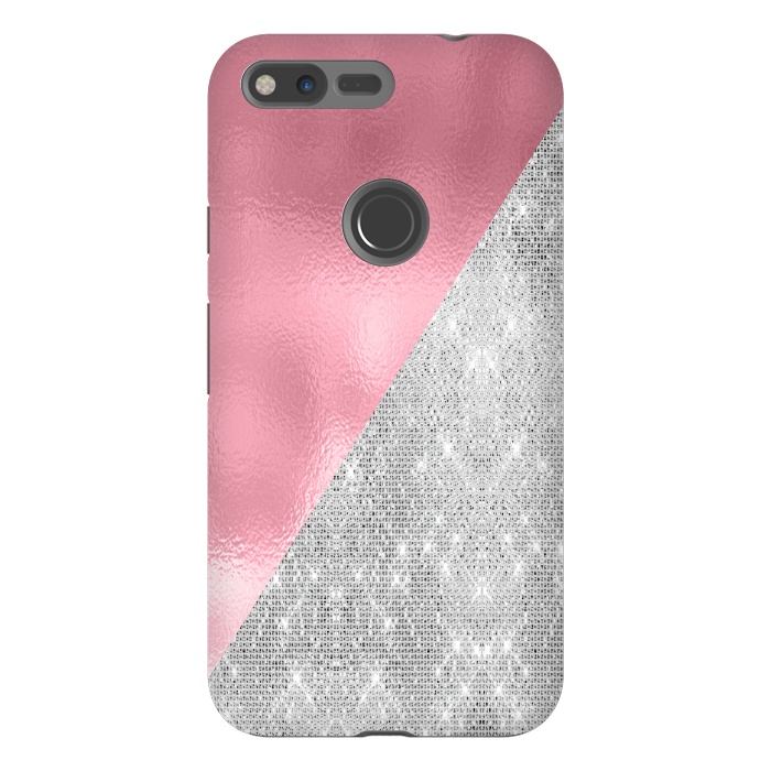 Pixel XL StrongFit Pink Silver Glitter  by Alemi