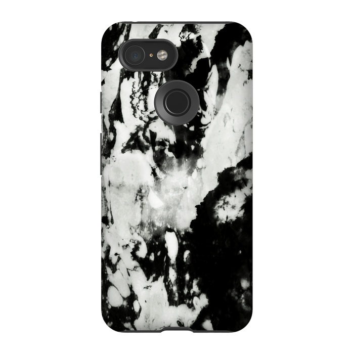 Pixel 3 StrongFit White black marble by Jms