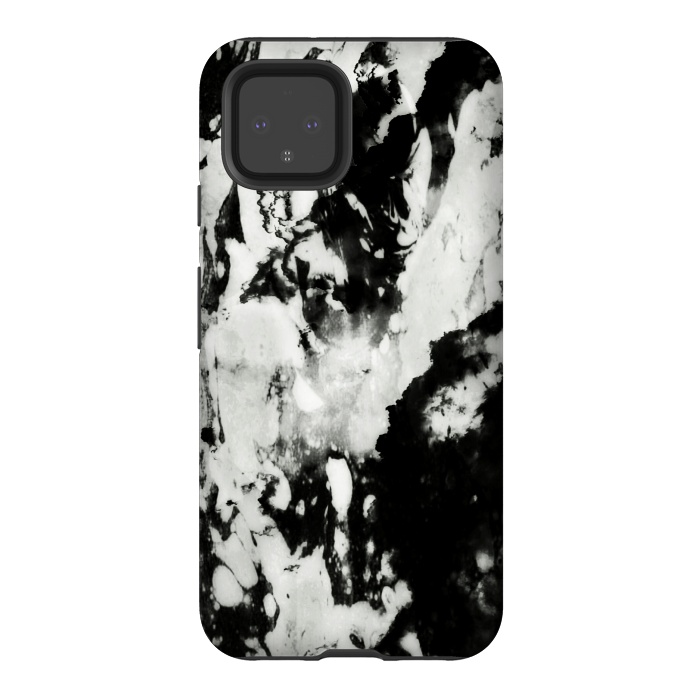 Pixel 4 StrongFit White black marble by Jms