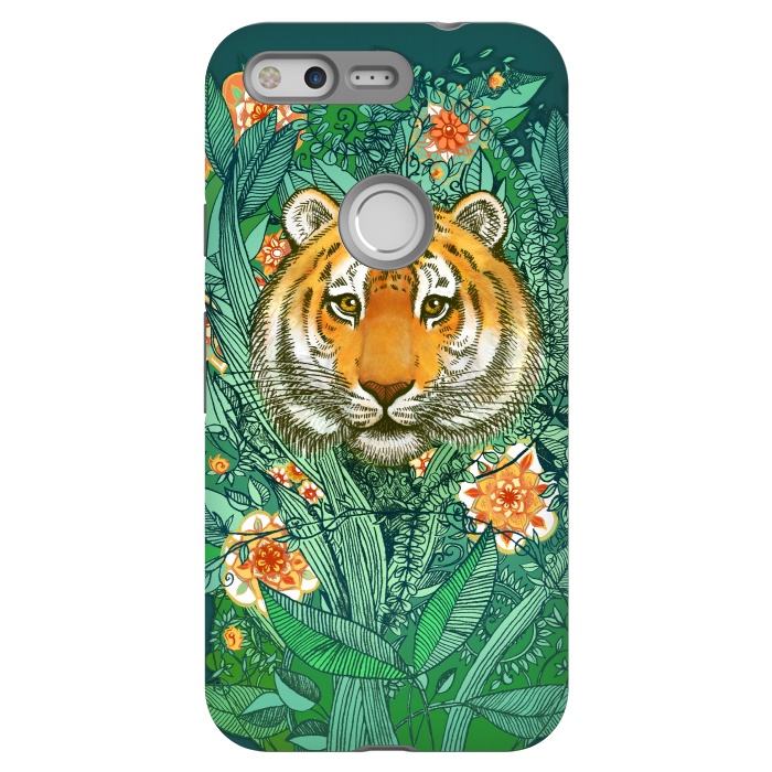 Pixel StrongFit Tiger Tangle in Color by Micklyn Le Feuvre