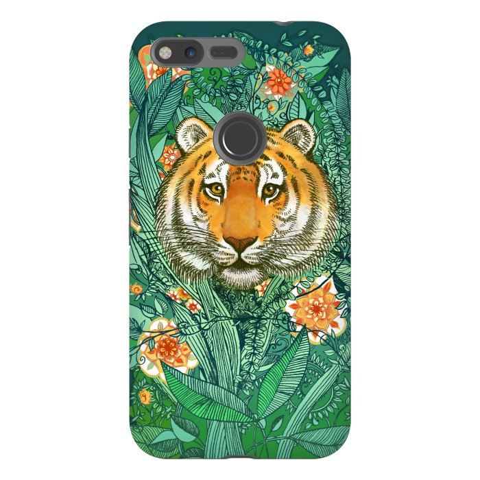 Pixel XL StrongFit Tiger Tangle in Color by Micklyn Le Feuvre