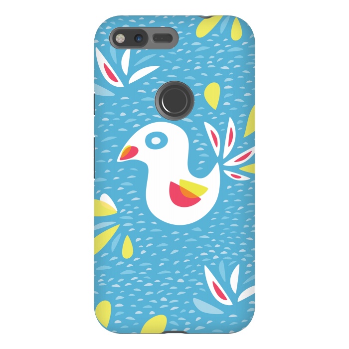 Pixel XL StrongFit Cute Abstract Bird In Spring by Boriana Giormova