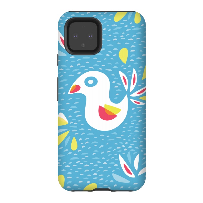 Pixel 4 StrongFit Cute Abstract Bird In Spring by Boriana Giormova