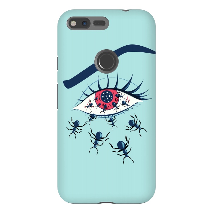 Pixel XL StrongFit Weird Creepy Red Eye With Crawling Ants by Boriana Giormova