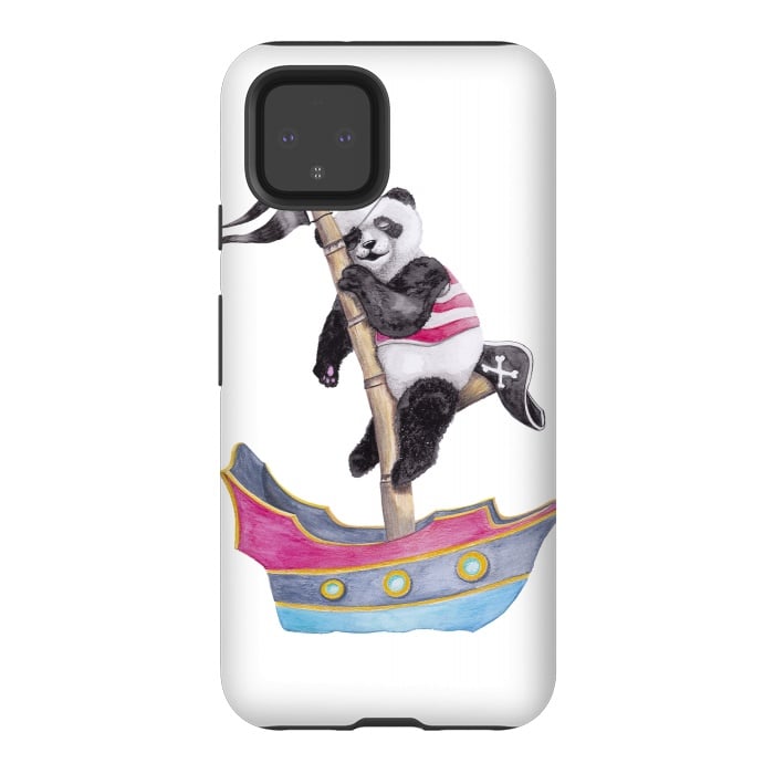 Pixel 4 StrongFit Panda Pirate by gingerlique