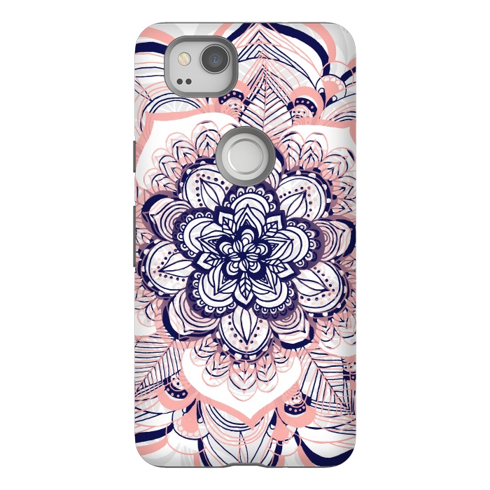 Pixel 2 StrongFit Purple, Blue and Pink Netted Mandala by Tangerine-Tane