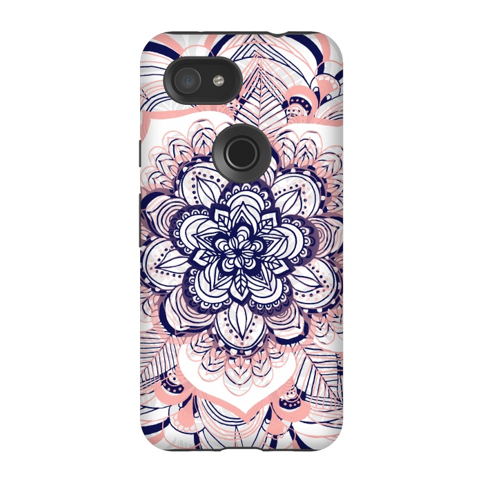 Pixel 3A StrongFit Purple, Blue and Pink Netted Mandala by Tangerine-Tane