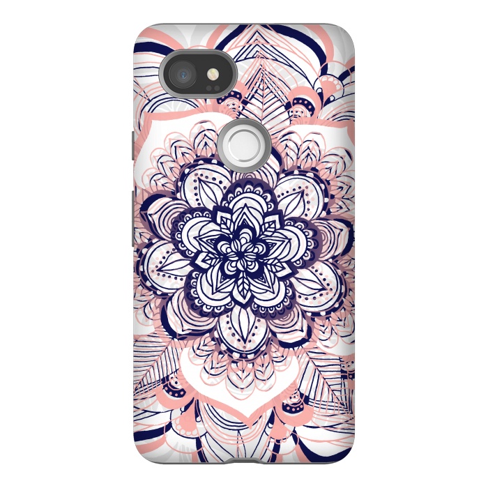 Pixel 2XL StrongFit Purple, Blue and Pink Netted Mandala by Tangerine-Tane