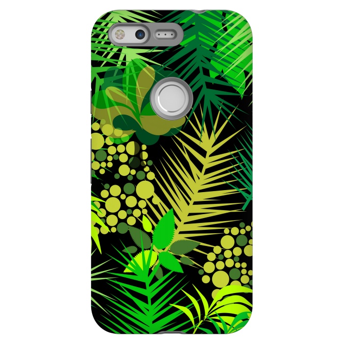 Pixel StrongFit green tropical pattern by MALLIKA