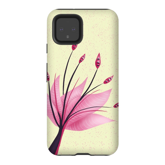 Pixel 4 StrongFit Pink Abstract Water Lily Flower by Boriana Giormova