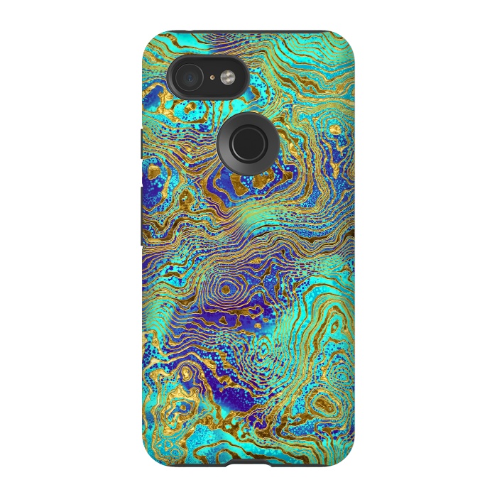 Pixel 3 StrongFit Abstract Marble II by Art Design Works