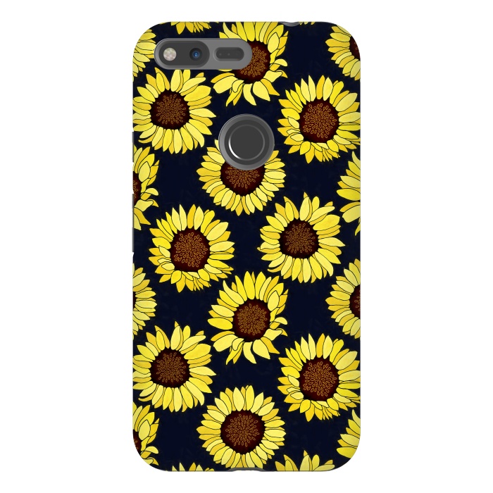 Pixel XL StrongFit Navy - Sunflowers Are The New Roses! by Tigatiga