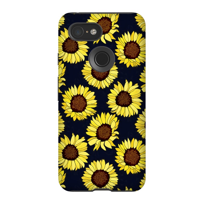 Pixel 3 StrongFit Navy - Sunflowers Are The New Roses! by Tigatiga