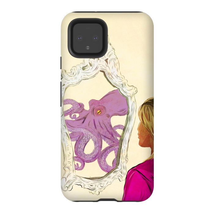 Pixel 4 StrongFit The Girl and the octopus by Carlos Maciel