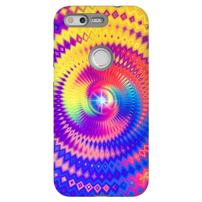 Pixel StrongFit Abstract Colorful Diamond Shape Circular Design by Art Design Works