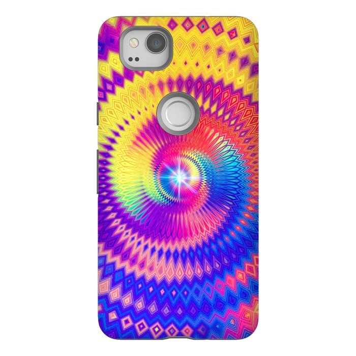 Pixel 2 StrongFit Abstract Colorful Diamond Shape Circular Design by Art Design Works