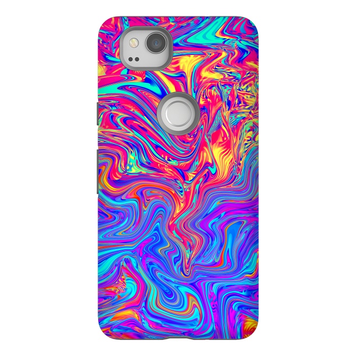 Pixel 2 StrongFit Abstract Colorful Waves by Art Design Works
