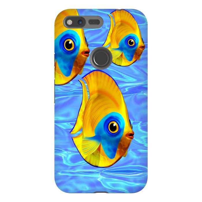 Pixel XL StrongFit Fish 3D Cute Tropical Cutie on Clear Blue Ocean Water  by BluedarkArt