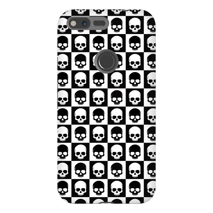 Pixel XL StrongFit Checkered Skulls Pattern I by Art Design Works
