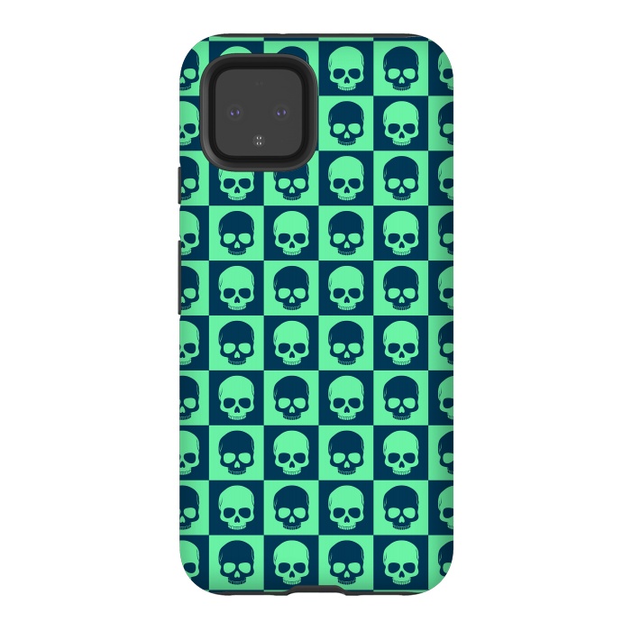 Pixel 4 StrongFit Checkered Skulls Pattern III by Art Design Works