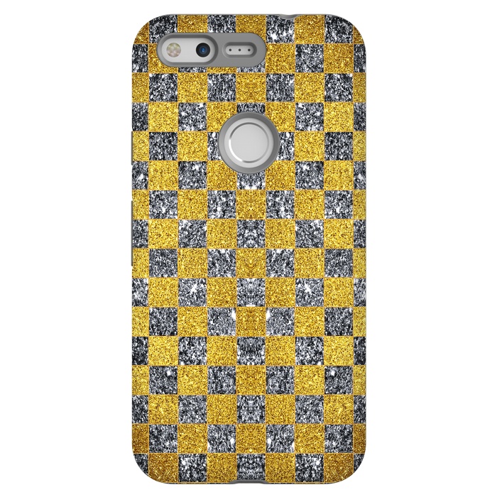 Pixel StrongFit Checkered Pattern X by Art Design Works