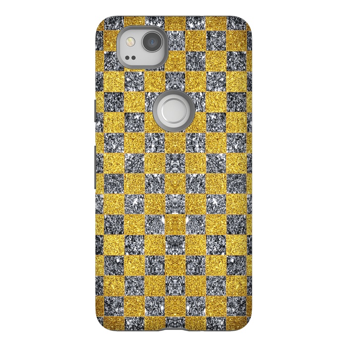 Pixel 2 StrongFit Checkered Pattern X by Art Design Works