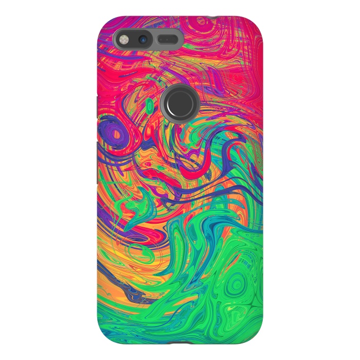 Pixel XL StrongFit Abstract Multicolored Waves by Art Design Works