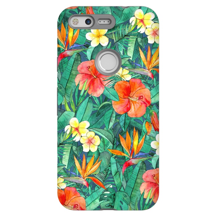 Pixel StrongFit Classic Tropical Garden in Watercolor by Micklyn Le Feuvre